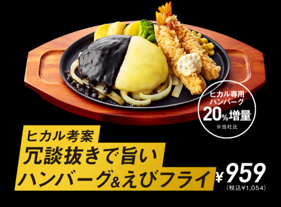 ヒカル考案冗談抜きで旨いハンバーグ&エビフライ